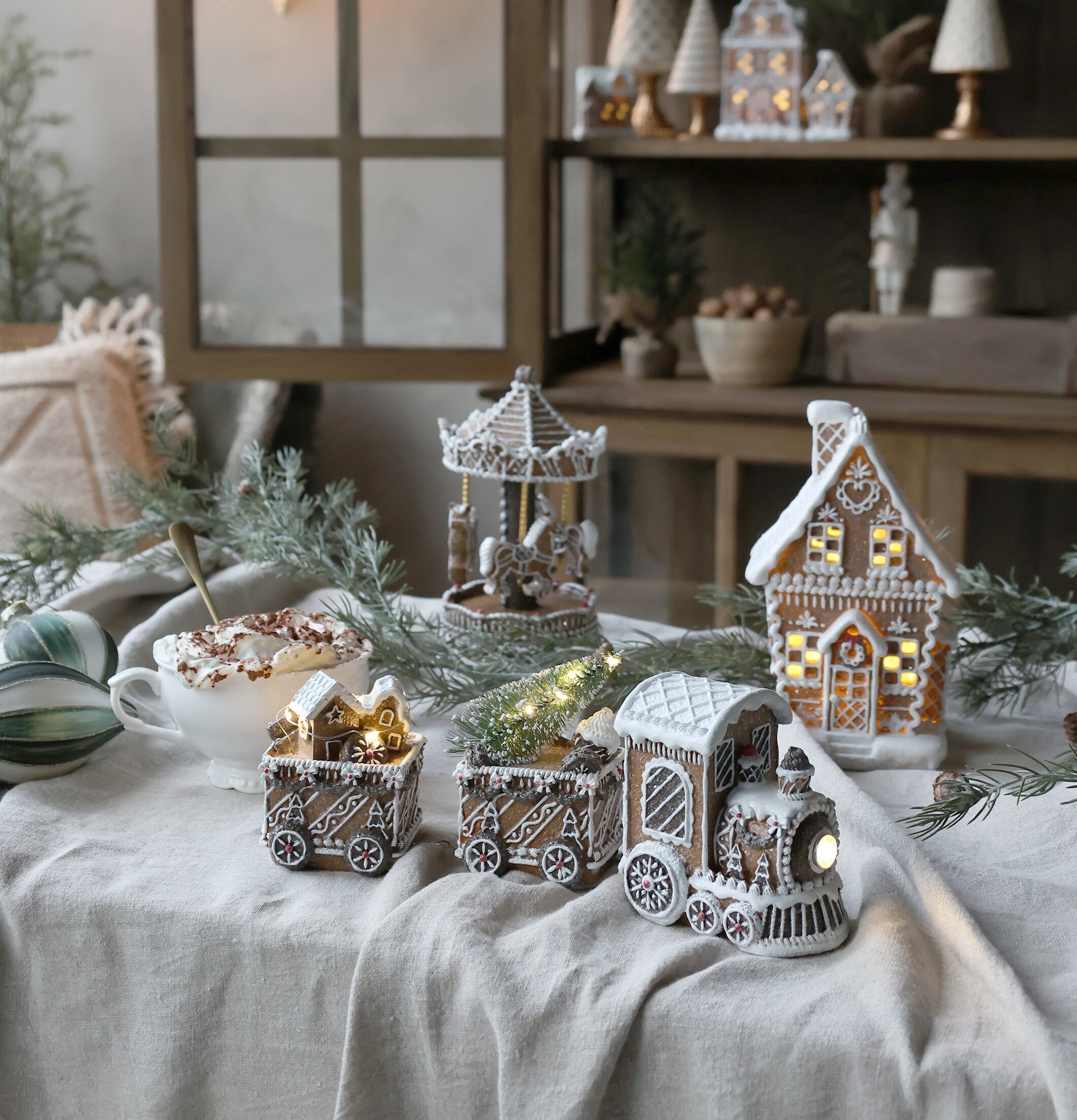 Noël Pepparkakshus Led Mocca Chic Antique Övrig prydnad/dekoration för inredning innemiljö