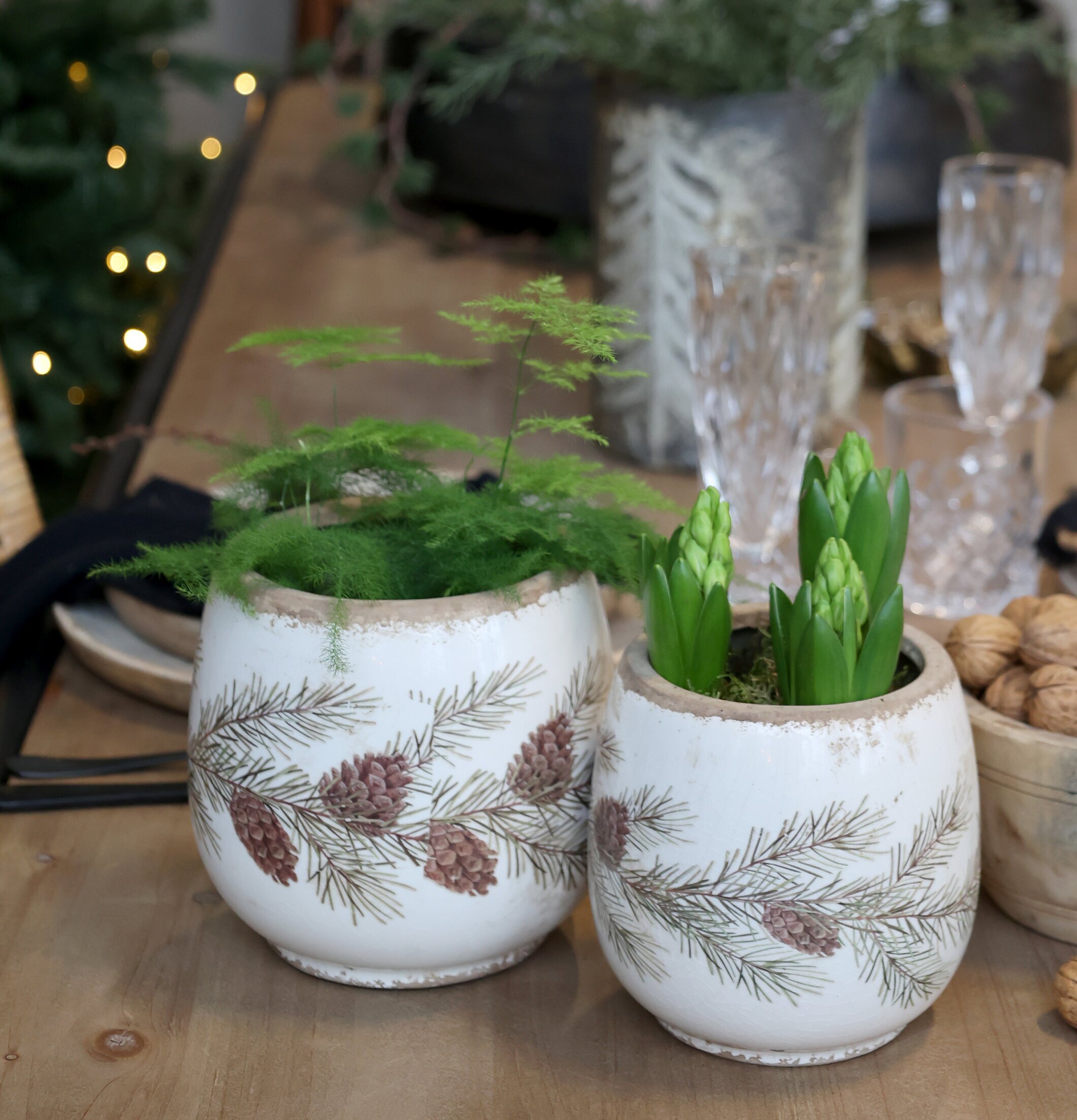 Planteringskruka Tallkvist Creme Chic Antique Krukor Örtkrukor Glaskrukor