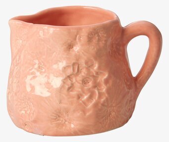 Mjölkkanna Korall från Rice i korallfärgad keramik