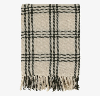 Aix Pläd Oliv/Creme Chic Antique Täcken, filtar, plädar och överkast Filtar Plädar Överkast