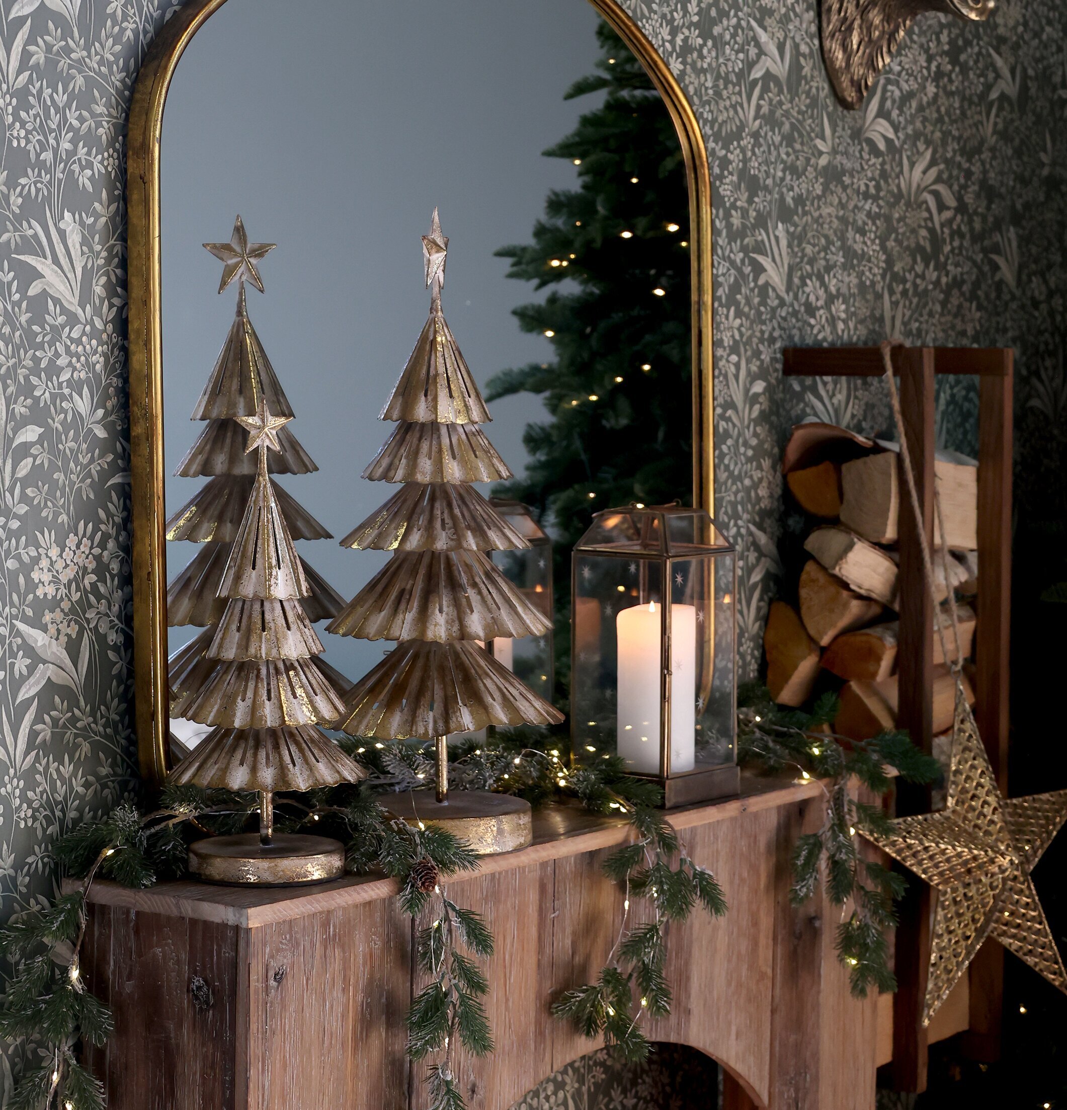 Deko Julgran Antik Mässing Stor Liten Chic Antique Övrig prydnad/dekoration för inredning innemiljö