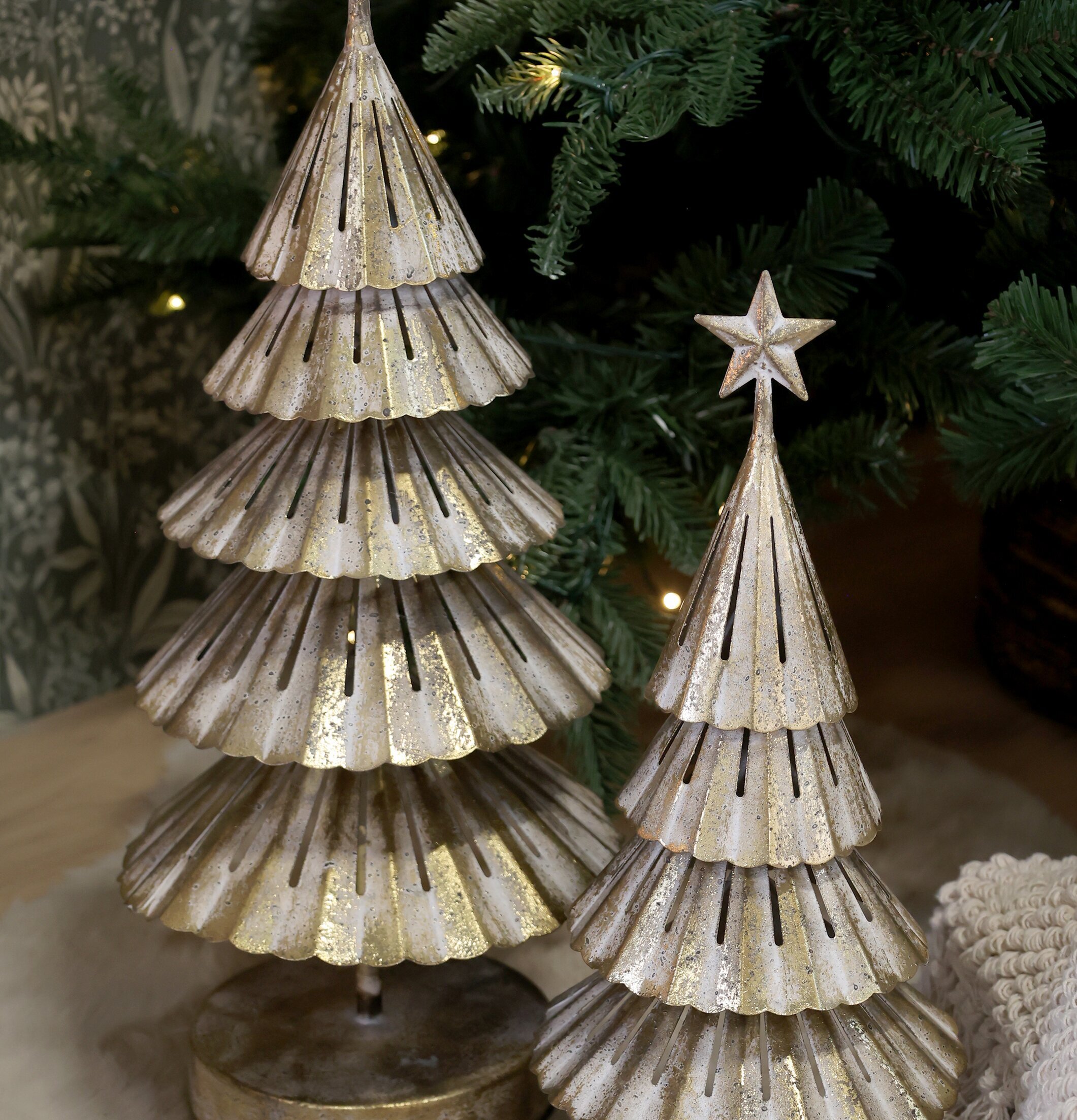 Deko Julgran Antik Mässing Stor Liten Chic Antique Övrig prydnad/dekoration för inredning innemiljö