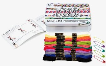 Vänskapsband från Worldwide co i en färgglad metallask