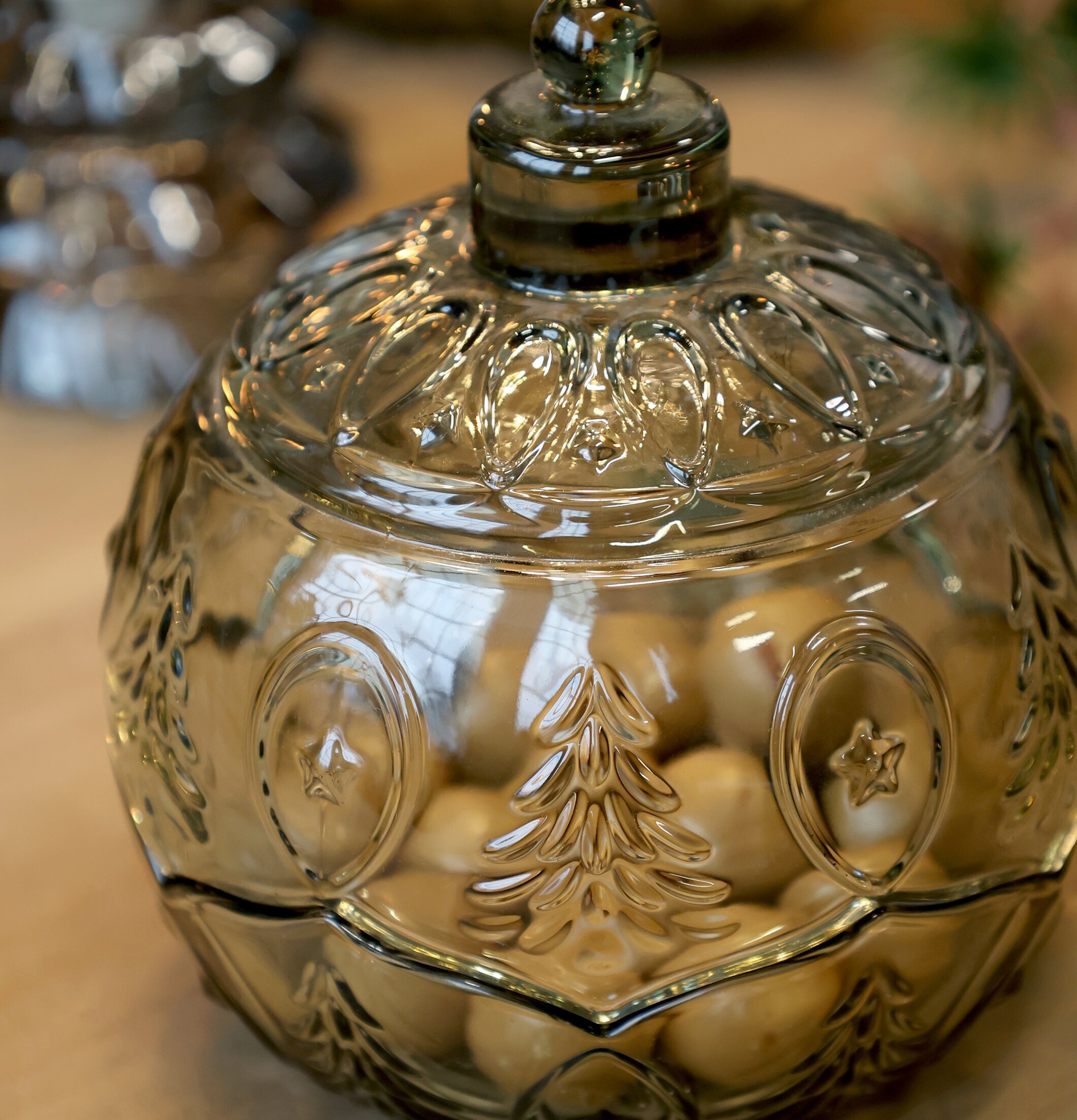 Glasburk Julkula Oliv Chic Antique Glasburkar