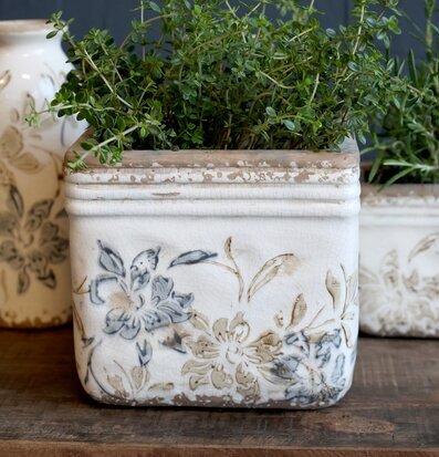 Kruka Keramik Croix Chic Antique Krukor Örtkrukor Glaskrukor