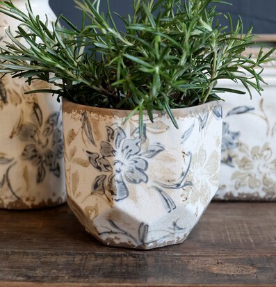 Kruka Keramik Croix Diamant Chic Antique Krukor Örtkrukor Glaskrukor