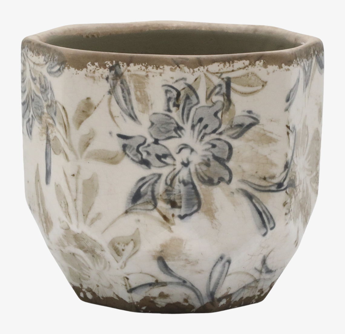 Kruka Keramik Croix Diamant Chic Antique Krukor Örtkrukor Glaskrukor