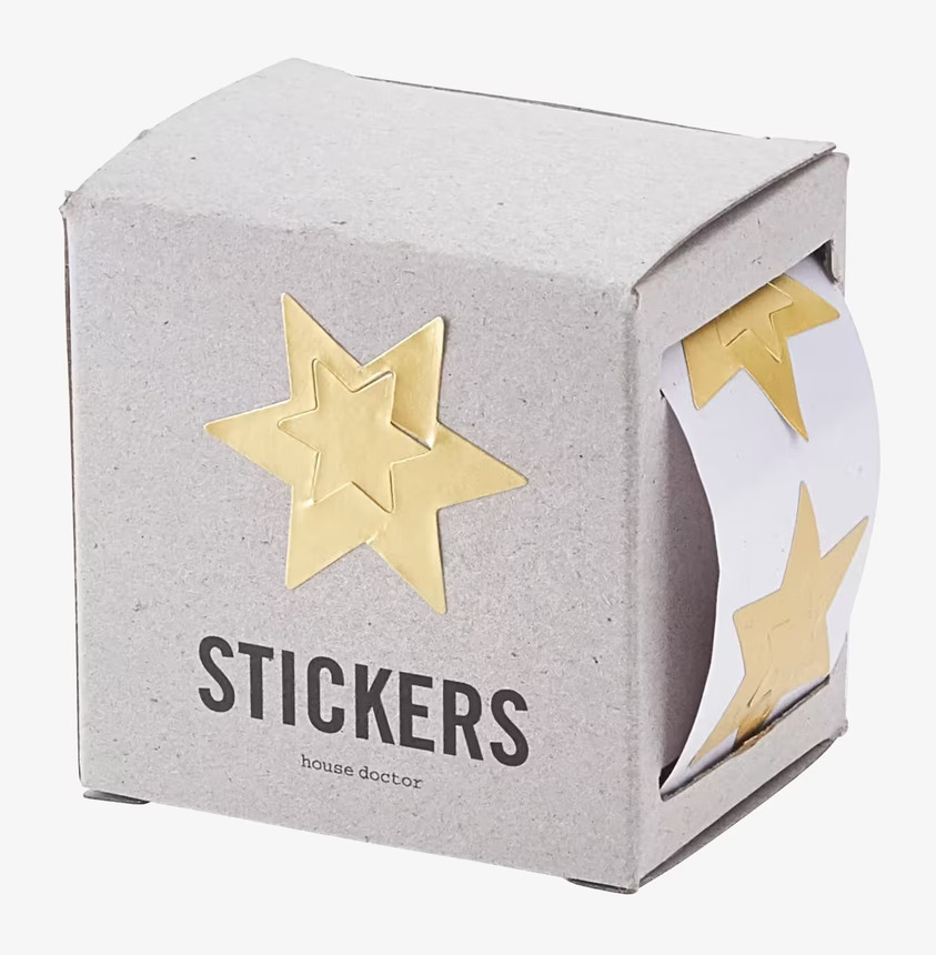 Stickers Gold Star från House Doctor i grå förpackning