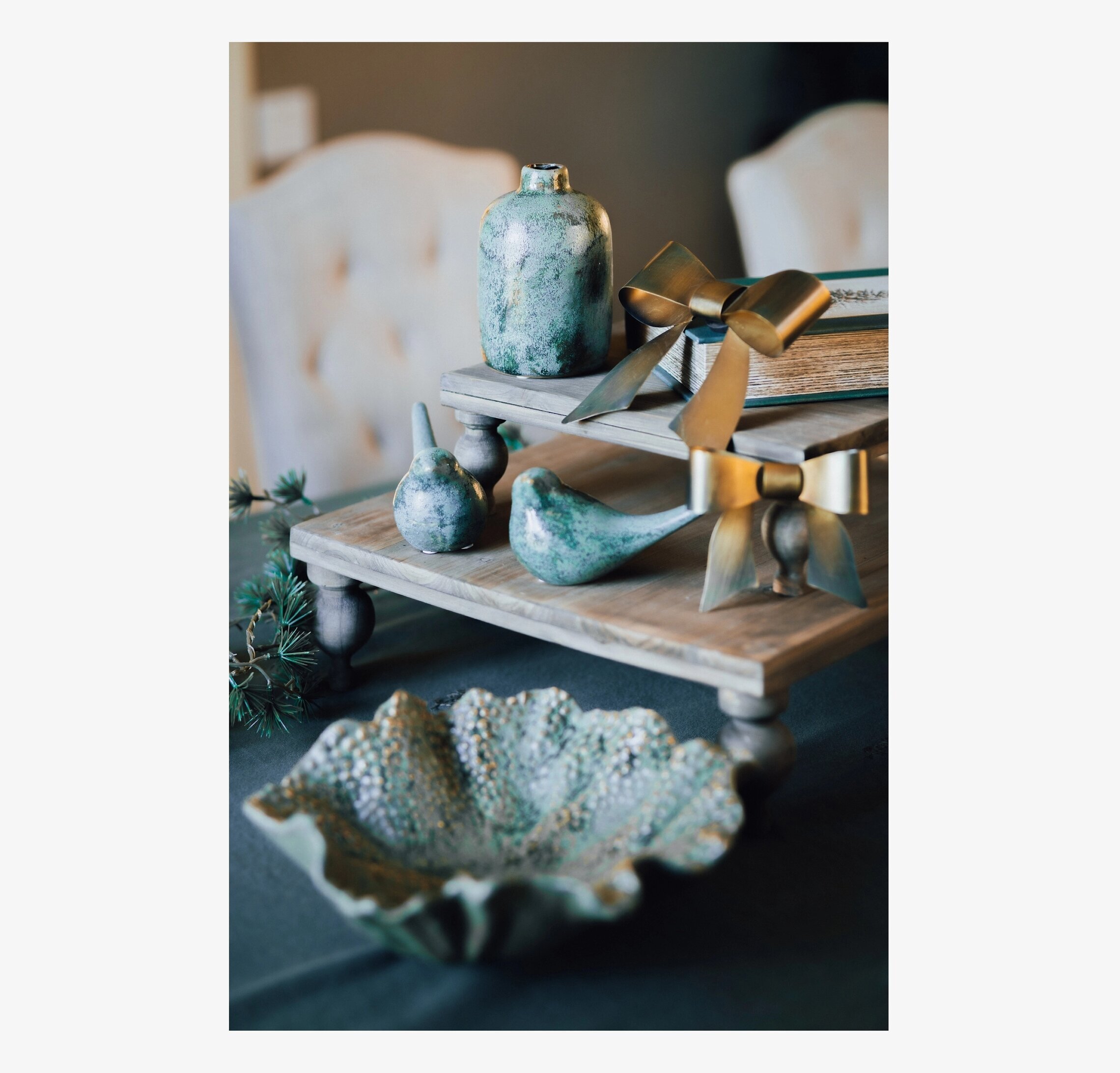 Piedestalbord Tanya Mörkbrun Set/2 Väggdekoration Rosett Med Magnet Liten A Lot Decoration Övrig prydnad/dekoration för inredning