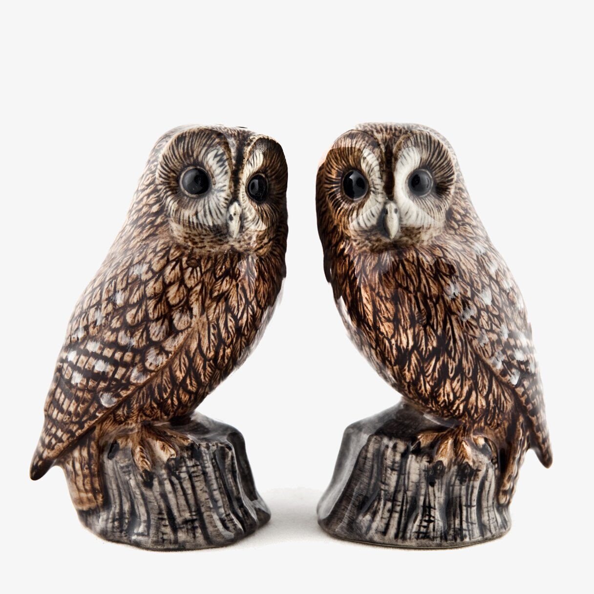 Salt & Pepparkar Tawny Owl Quail Ceramics Krydd och örtförvaring Glasburkar för kryddor örter Saltförvaring Pepparkvarnar