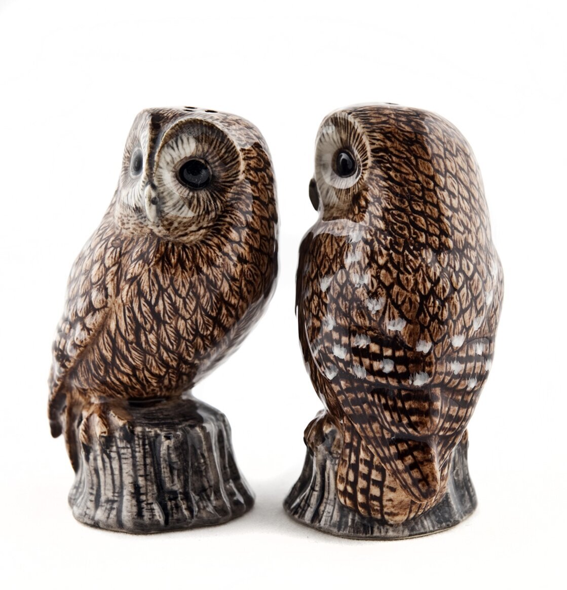 Salt & Pepparkar Tawny Owl Quail Ceramics Krydd och örtförvaring Glasburkar för kryddor örter Saltförvaring Pepparkvarnar