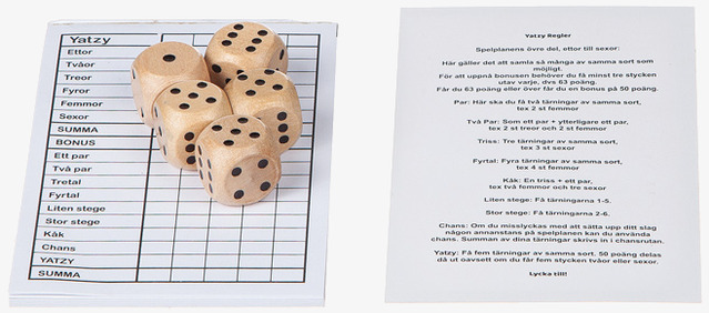 Yatzy Box Konstläder Different Design Brädspel Tre I Rad