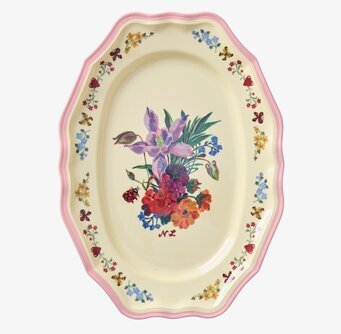 Serveringsfat Vintage Pink - Nathalie L'ete Print Rice Serveringsbrickor Brickset