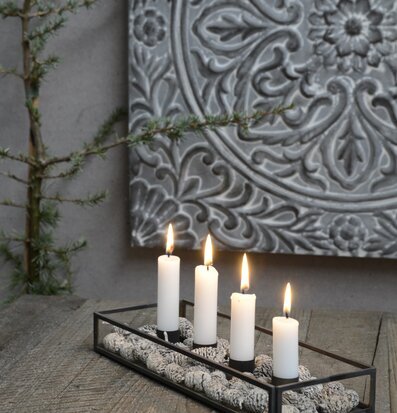 Ljusstake Glasbox från IB Laursen på rustikt träbord