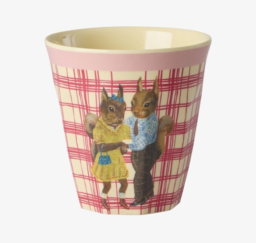 Barnmugg Ekorrar - Nathalie L'ete Print Rice Melaminmuggar Lattemuggar i melamin Melaminkoppar