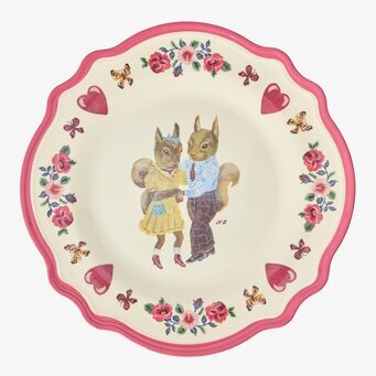 Tallrik Vintage Red Kiss - Nathalie L'ete Print Rice Tallrikar Djupa tallrikar (ej skål) Desserttallrikar Assietter