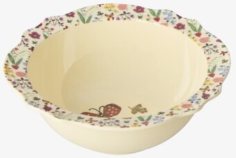 Vintage Skål Pink - Nathalie L'ete Print Rice Skålar att äta ur tilltugg Såskannor/Vispskål servering Matlådor