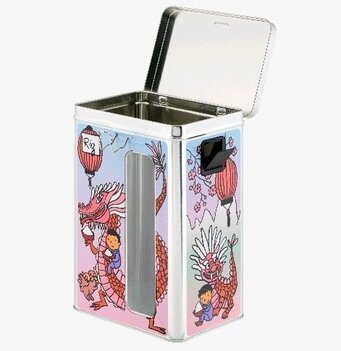 Plåtburk Ris Derriére la porte Plåtburkar Metallburkar