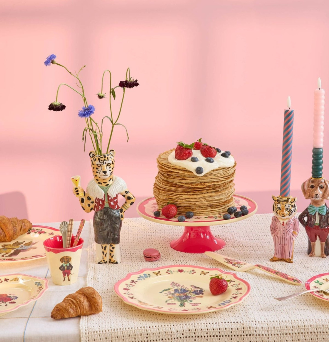 Kakfat Melamin Red Kiss Rice Tårt-/kakfat Tårtfat