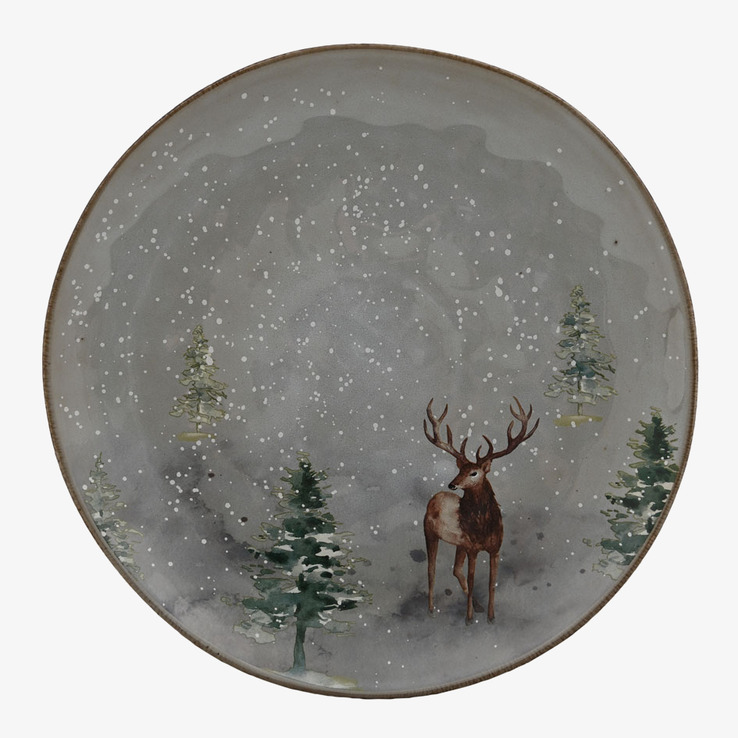 Tallrik Winter Grey Ø28cm Miljögården Tallrikar Djupa tallrikar (ej skål) Desserttallrikar Assietter Barntallrikar Picknicktallrikar