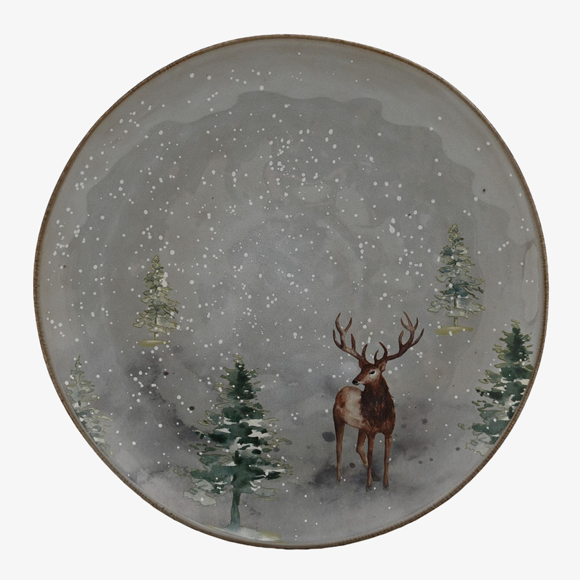 Tallrik Winter Grey Ø28cm Miljögården Tallrikar Djupa tallrikar (ej skål) Desserttallrikar Assietter Barntallrikar Picknicktallrikar