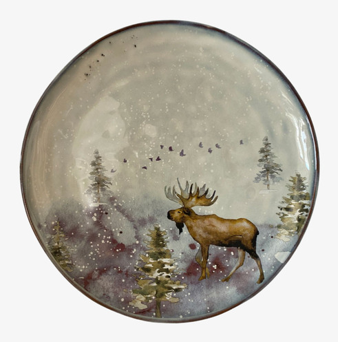 Tallrik Holly Elk Ø21cm Miljögården Tallrikar Djupa tallrikar (ej skål) Desserttallrikar Assietter Barntallrikar Picknicktallrikar