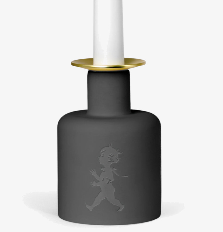 Keramikljusstake - Antracitgrå Solstickan Ljusstakar Adventsstakar Ljushållare Ljushyllor