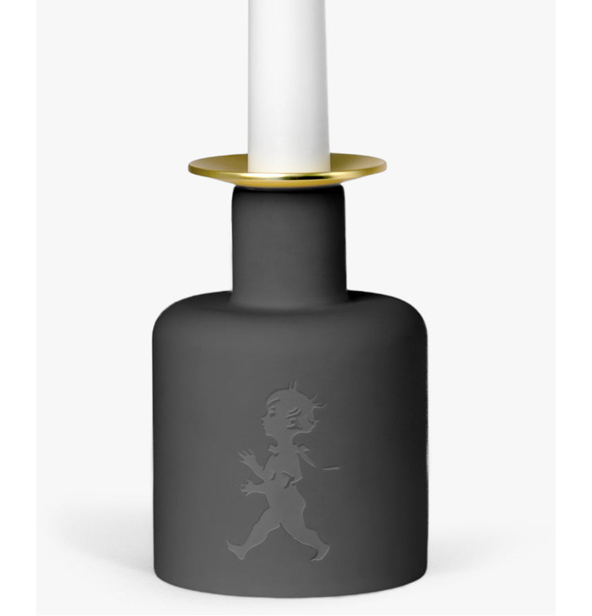 Keramikljusstake - Antracitgrå Solstickan Ljusstakar Adventsstakar Ljushållare Ljushyllor