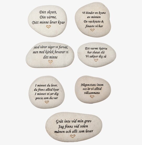 Minnessten Med Graverad Text Different Design Gravdekoration Änglar Gravlyktor Gravljus