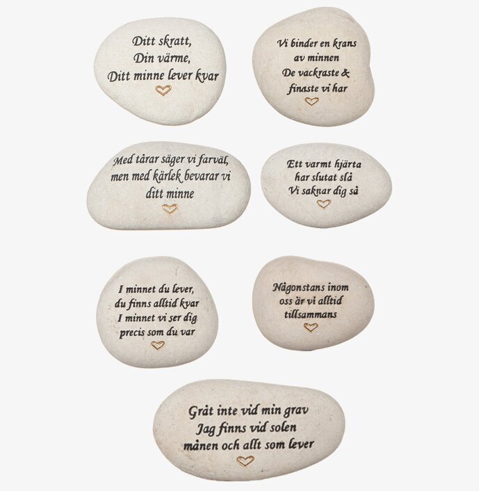 Minnessten Med Graverad Text Different Design Gravdekoration Änglar Gravlyktor Gravljus