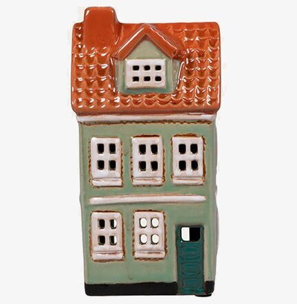 Ljuslykta Hus Grön Det Gamle Apotek Lyktor Endless Light Ljuslyktor