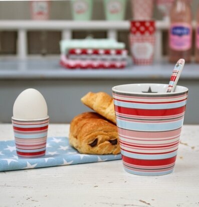Krasilnikoff Happy Mugs - Multistripes med färgglada ränder