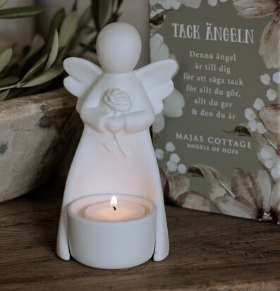 Majas Tack Ängel för värmeljus inkl Gåvobox Cottage Lyktor Endless Light Ljuslyktor