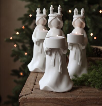 Lucia För Värmeljus - Majas Cottage Ljusstakar Adventsstakar Ljushållare Ljushyllor