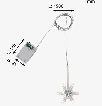 Ljusslinga Lighty Star Trading Lampor Taklampor Golvlampor Bordslampor LED-lampor Ledlampor Fönsterlampor Ljusslingor för dekoration