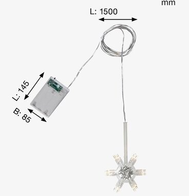 Ljusslinga Lighty Star Trading Lampor Taklampor Golvlampor Bordslampor LED-lampor Ledlampor Fönsterlampor Ljusslingor för dekoration