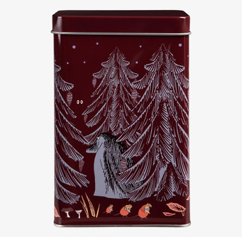 Plåtburk Kaffe Mumin Urskog Röd Moomin by Martinex Plåtburkar Metallburkar