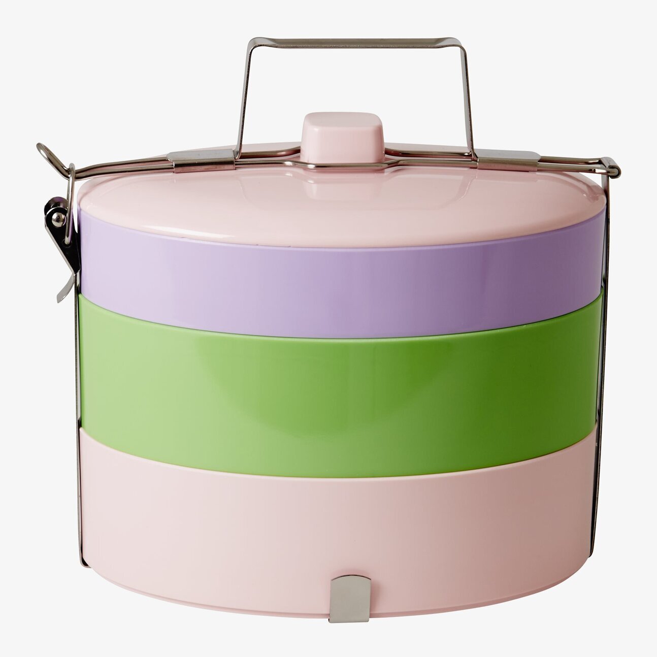 Lunchbox Stor Oval från Rice med tre färgglada fack