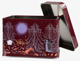 Plåtburk Te Mumin Urskog Röd Moomin by Martinex Plåtburkar Metallburkar