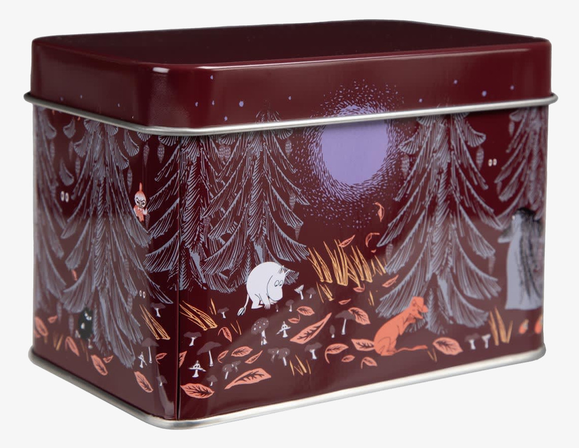 Plåtburk Te Mumin Urskog Röd Moomin by Martinex Plåtburkar Metallburkar