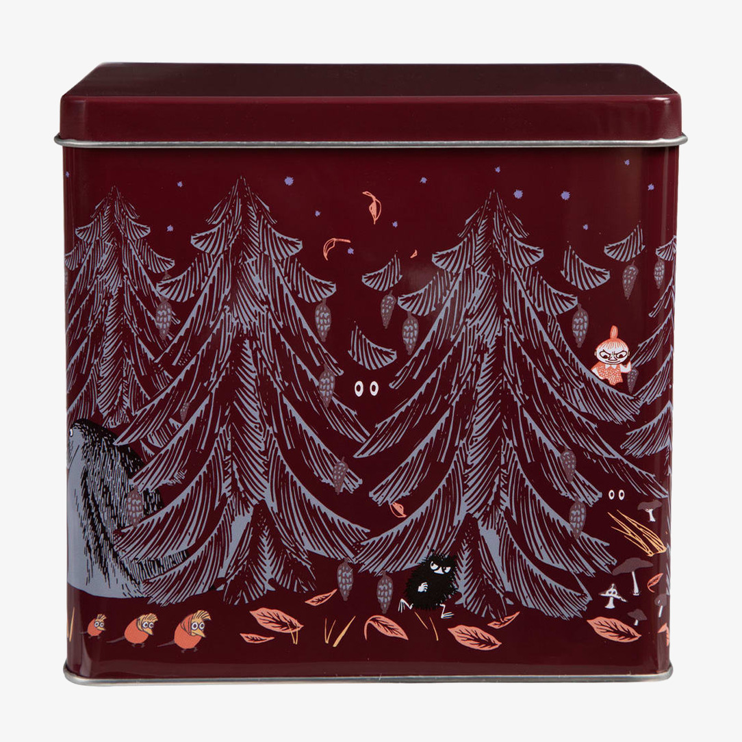 Plåtburk Mumin Urskog Röd Moomin by Martinex Plåtburkar Metallburkar