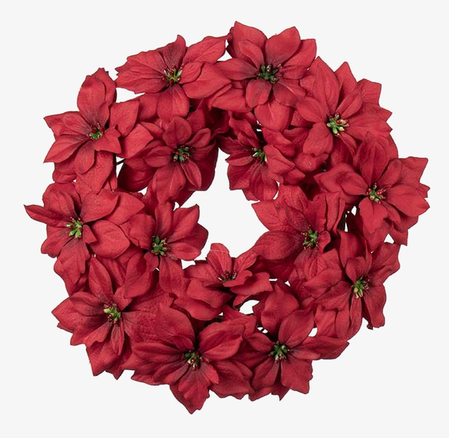 Julstjärna Krans Röd 30 cm Mr Plant Konstväxter Konstblommor Plastväxter Plastblommor