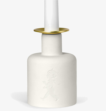 Keramikljusstake - Vit Solstickan Ljusstakar Adventsstakar Ljushållare Ljushyllor