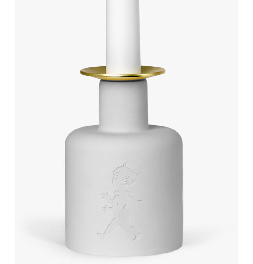 Keramikljusstake - Ljusgrå Solstickan Ljusstakar Adventsstakar Ljushållare Ljushyllor