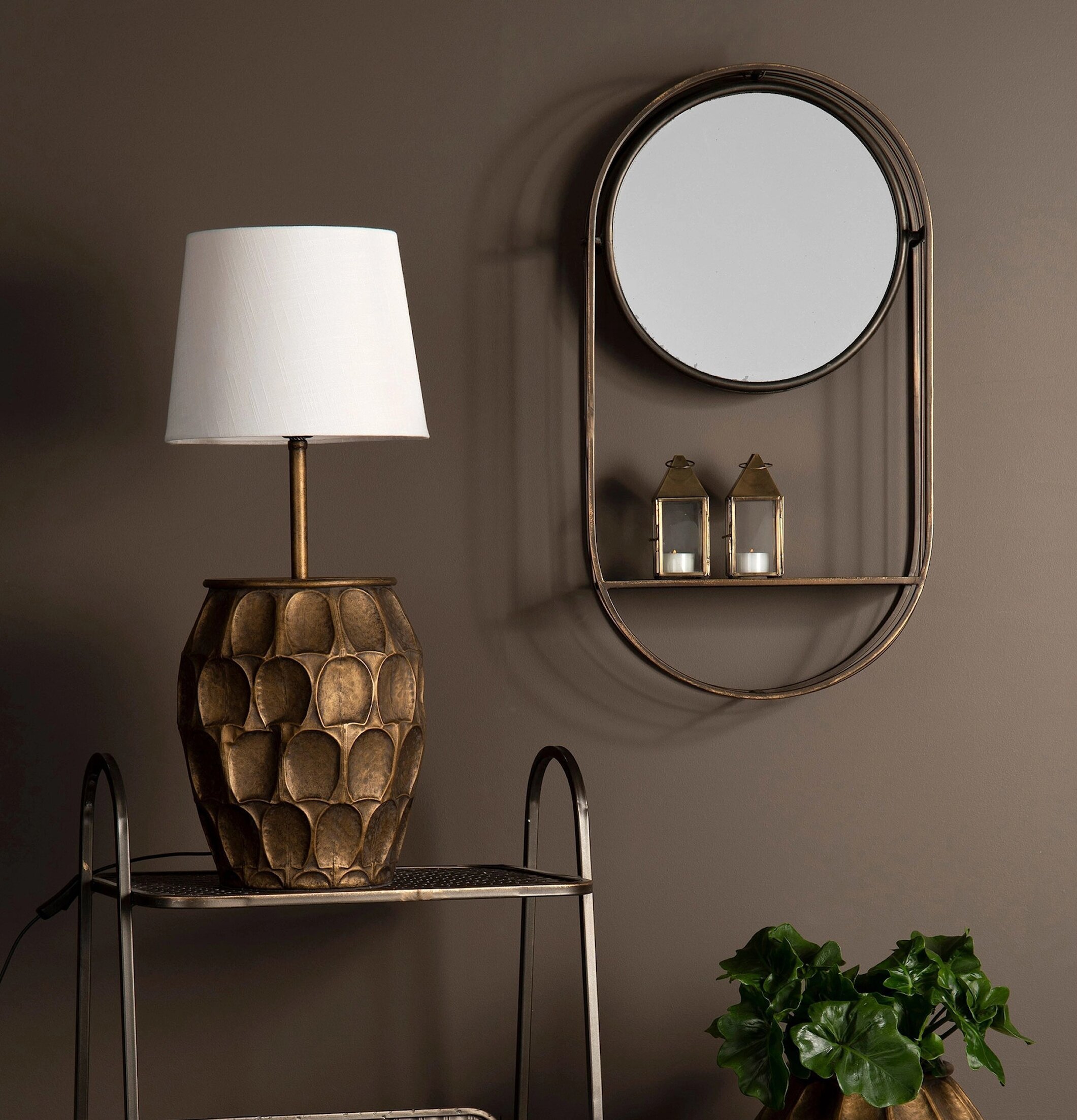 Spegelhylla Antik Mässing A Lot Decoration Speglar Väggspeglar Stående speglar Vägghyllor