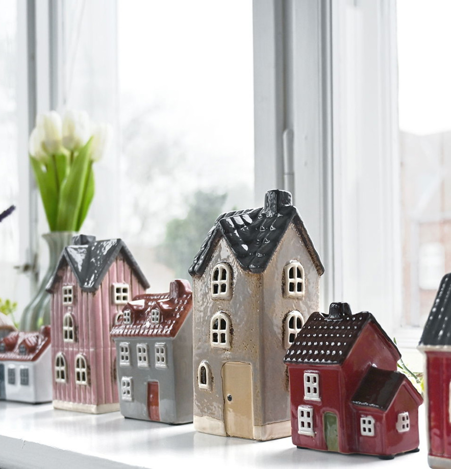 Ljuslykta Hus Rosa Det Gamle Apotek Lyktor Endless Light Ljuslyktor