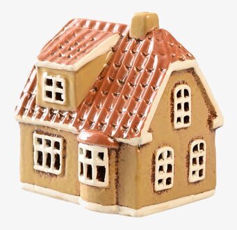 Ljuslykta Hus Beige Det Gamle Apotek Lyktor Endless Light Ljuslyktor