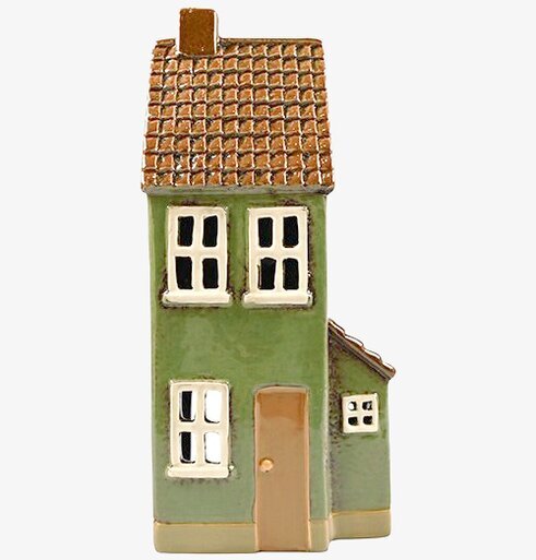 Ljuslykta Hus Grön från Det Gamle Apotek med grönt hus