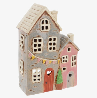 Ljuslykta Village Pottery - Garden Double House Joe Davies Lyktor Endless Light Ljuslyktor