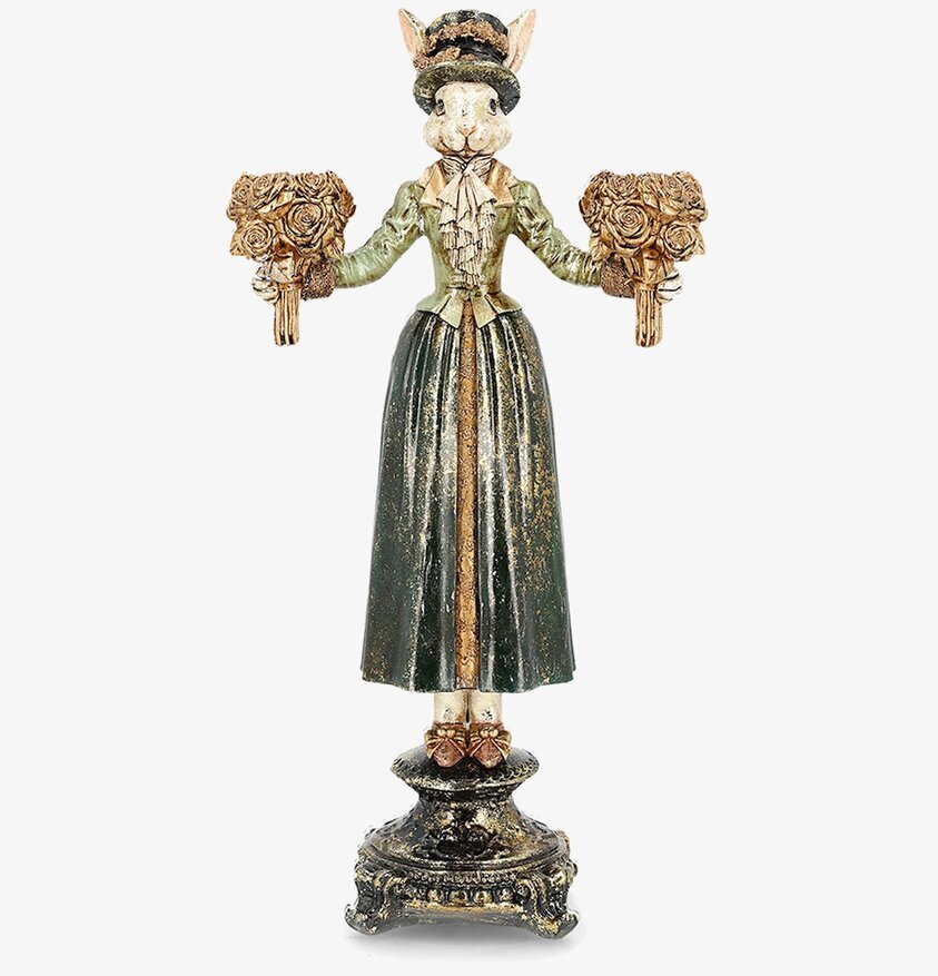 Ljusstake Fru Kanin Grön A Lot Decoration Ljusstakar Adventsstakar Ljushållare Ljushyllor